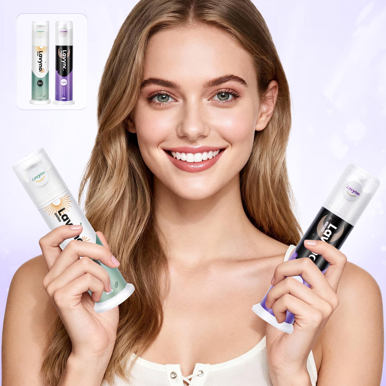 Lavyno Toothpaste, Whitens Teeth, Freshens Breath, Relieves Sensitivity, Repairs Gums, Strengthens Enamel, Reduces Gum Inflammation, Oral Health – Elegant Hard-Shell Cylindrical Tube (Moisture-Proof)